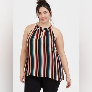 Torrid Georgette Goddess Hi Lo Neck Tank Top Sz 1X